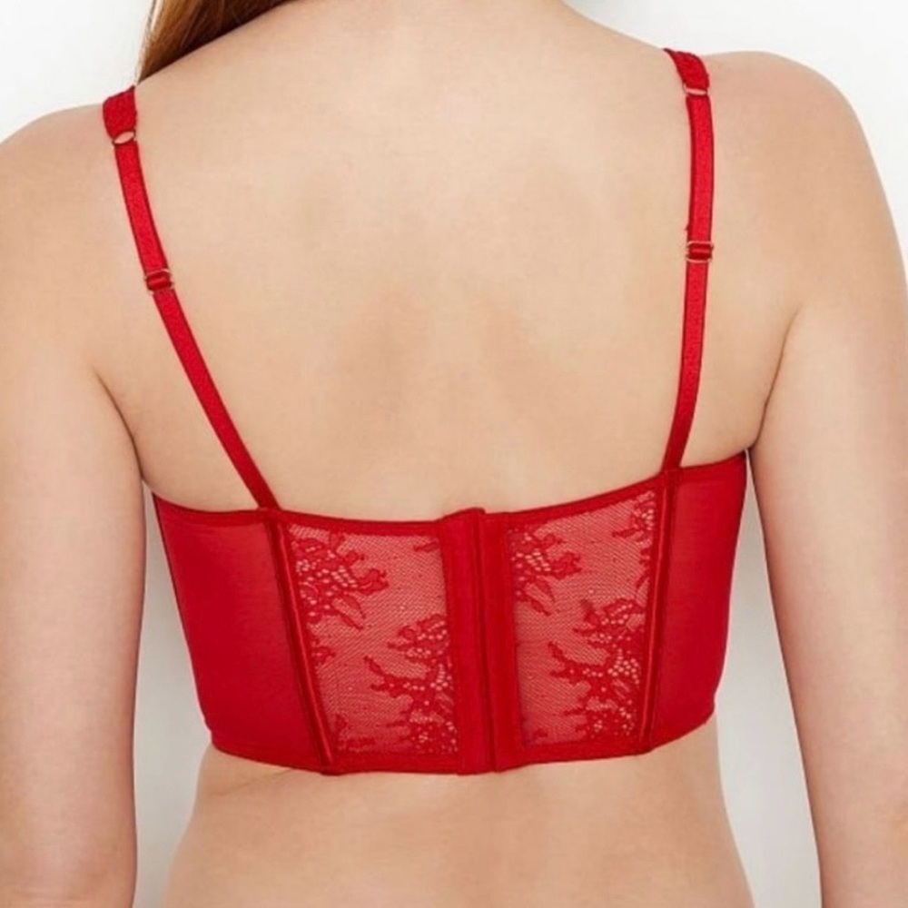 Victoria's Secret Dream Angels Unlined Lace-Up Corset Top - Picture 2 of 5